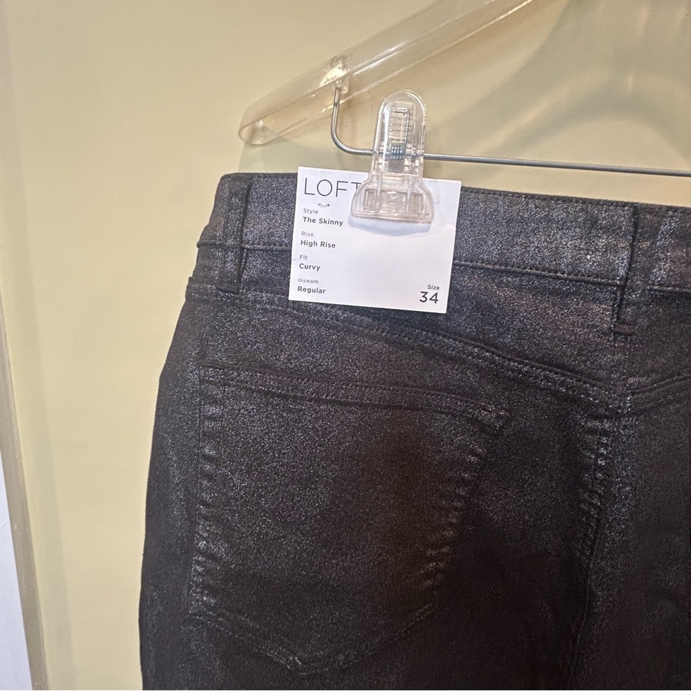 LOFT Shimmering Black Jeans - Picture 5 of 5